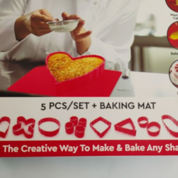 Shake N Bake Custom Mold Silicone Baking Mat and Baking Accessories Tool NWT - Picture 3 of 16